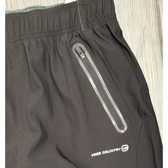 Free Country Mens Black Microtech Activewear Pants Size Medium NWT 4 Way Stretch - Picture 2 of 8